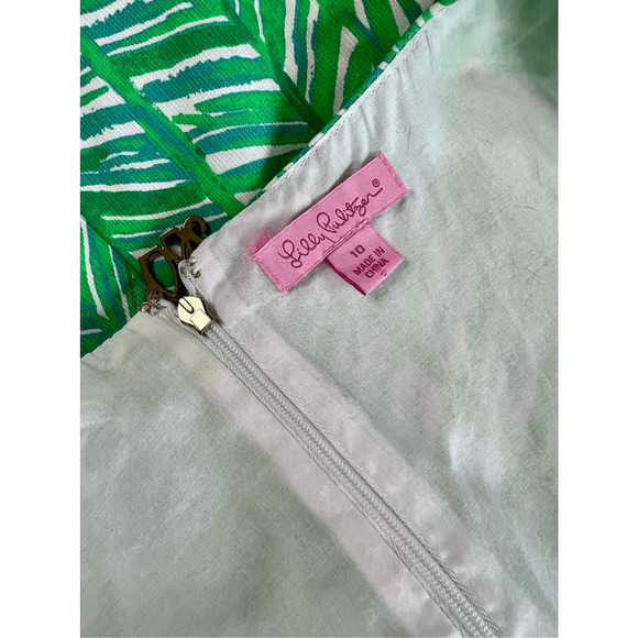 Lilly Pulitzer Tandie Shift Dress Costa Toucan Green Elephants 10 NWOT Coastal - Picture 3 of 13